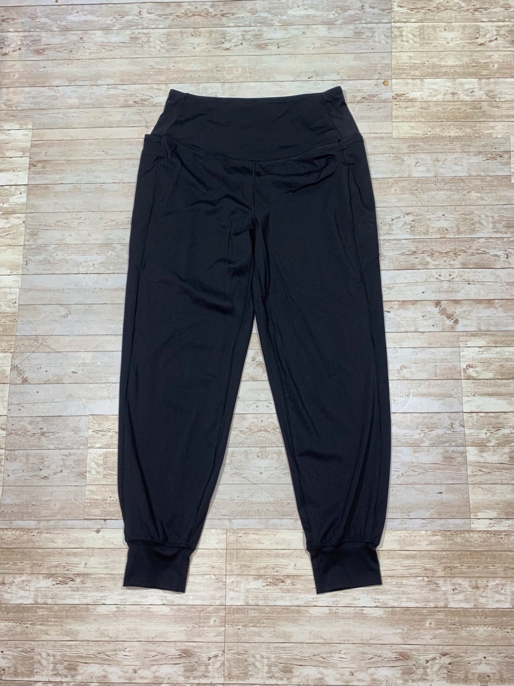 Calia Black Stretch High Rise Jogger Pants w Pockets Size M